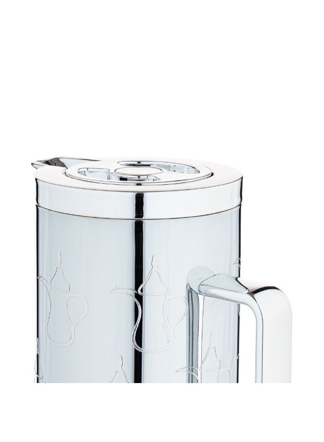 بلندز ترمس قهوة فضي بنقش الدلة - Image 2